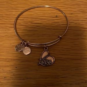 Alex and Ani adjustable rose gold love bracelet